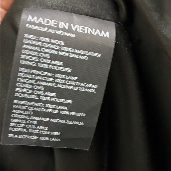 Club Monaco Wool Peacoat with Leather Accents - Picture 3 of 4